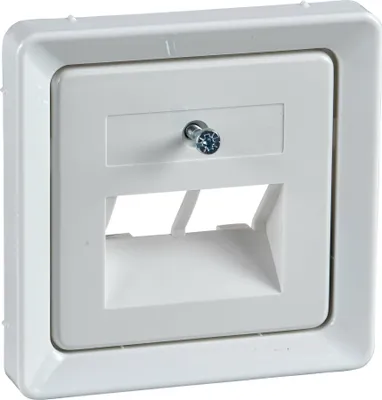 Produktbild von Schneider Electric Zentralplatte 206414 für 2xRJ45 reinweiß