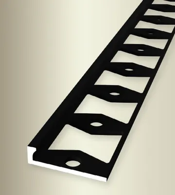 Produktbild von PROVISTON | Einfass- & Abschlussprofil | Aluminium | 21 x 4.5 x 2500 mm | Schwarz | Einschubprofil | Abschlussleiste | Bodenprofil