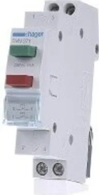 A close-up studio shot of a white electrical switch.