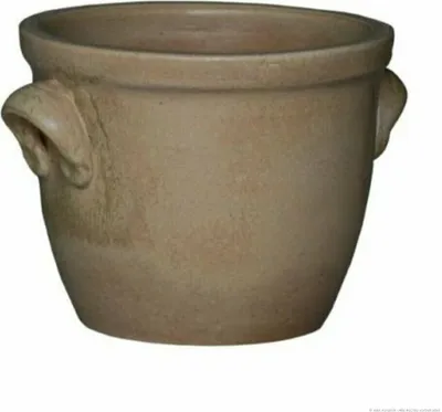 Produktbild von KERAZO Keramik Blumentopf Pflanzkübel Pflanztopf Venus m. Henkel 45x37 cm robust, dickwandig, frostfest, Farbe: ANTIK (Beige)