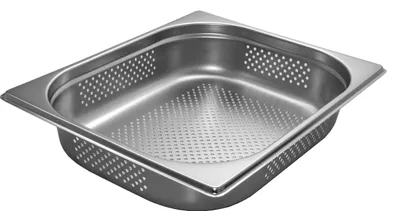GN 1/2 Gastronormbehälter GN-Behälter Edelstahl 4 Liter Tiefe 65mm GELOCHT