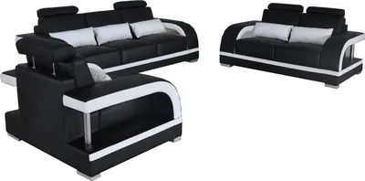 Productafbeelding van Garnituur, leren bank, USB-aansluiting, banken, woonkamer, luxe, 3+2+1 zits, gestoffeerd, model G8011D