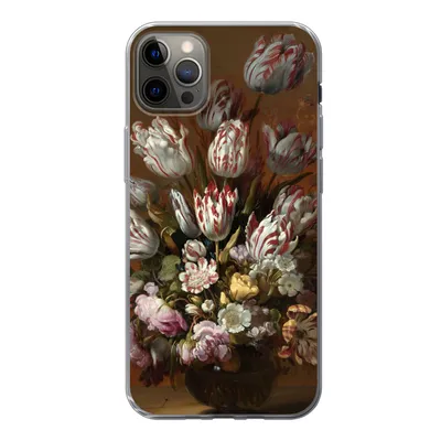 Produktbild von MuchoWow® Handyhülle Schutzhülle Hülle für iPhone 12 Pro Max Kunst - Blumen - Stillleben - Alte Meister - Vintage Silikon Softcase Handy Hülle - Hartschale
