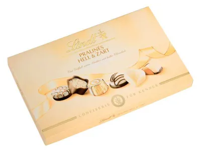 Produktbild von Lindt Pralines Hell und Zart für Liebhaber heller Pralinen 200g