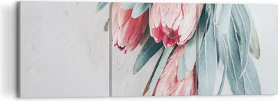 Produktbild von Bild auf Leinwand - Leinwandbild - 3 Teile - Blume Eukalyptus Australier - 120x40cm - Wand Bild - Wanddeko - Wandbilder - Leinwanddruck - Bilder - Wanddekoration - Leinwand bilder - CA120x40-5016