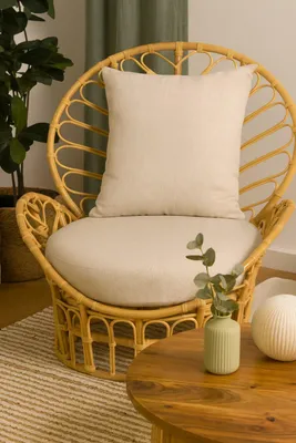 Produktbild von Rattansessel mit Sitzkissen und Rückenkissen
