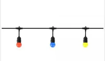 Produktbild von HOROZ Lichterkette E27 10m Schwarz IP44 10 Fassungen