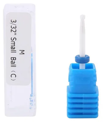 Zdjęcie produktu dla Wiertło ceramiczne do manicure, frez do paznokci, kształt cylindryczny, kolor biały, model 02#, do manicure i pedicure, do polerowania żelu i skórek