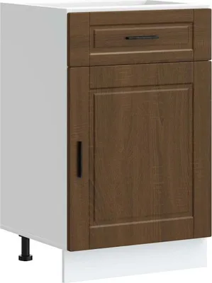 Image de vidaXL Élément bas de cuisine Porto brun imitation chêne Matériau dérivé du bois