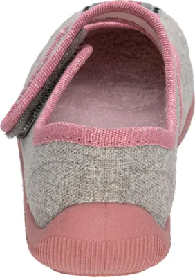 Produktbild von Fischer Kinder Hausschuh Mädchen Klett Ballerina mit süßer Stickerei Melly, Größe:28 EU, Farbe:Grau