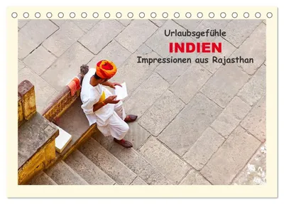 Produktbild von Urlaubsgefühle - INDIEN Impressionen aus Rajasthan (Tischkalender 2027 DIN A5 quer), CALVENDO Monatskalender