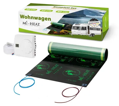 Produktbild von Fußbodenheizung für Wohnwagen – 0,5 x 2 m – 130 W/m² – Thermostat – Infrarotfolie