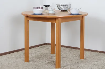 Produktbild von Tisch Kiefer massiv Vollholz Erlefarben Junco 235A (rund) - Durchmesser 100 cm