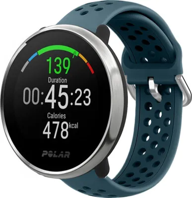 Produktbild von Strap-it Polar Unite Silikonband mit Löchern (Felsengrün)