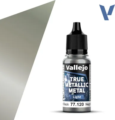 Produktbild von Vallejo Obsidian Black 18 ml - True Metallic Metal Light