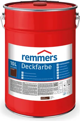 Produktbild von Remmers Deckfarbe nussbraun (RAL 8011) 10 l, Holzlack