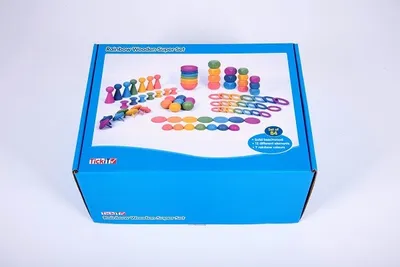 Obrázok produktu pre TickiT 73979 Regenbogen-Holzspielzeug im Großpack – 84 Teile
