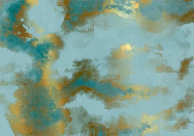 Produktbild von Vlies Fototapete Abstrakt 450x315 cm Tapeten Wandtapete XXL optische Täuschung 3D Effekt blau gold f-A-0910-a-a