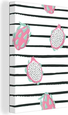 Produktbild von OneMillionCanvasses® - Leinwandbilder - 90x140 cm, Sommer - Obst - Rosa, Wandbilder Kunstdruck Wanddekoration - Wandschmucke - Schlafzimmer