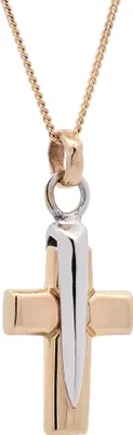 Produktbild von Anhänger Kreuz mit 1,1 mm Goldkette 42 cm 585-14 Karat Gold