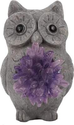 Produktbild von Hören-Nicht Sehen-Nicht Sprechen-Nicht Gnome Figur Harz Faux Kristall Garten Zwerg Frosch Eule Statue für Home Tabletop Yard Rasen Terrasse Decor