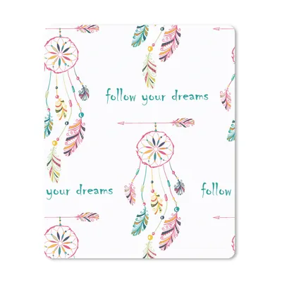 Produktbild von MuchoWow® Mauspad Mousepad Träume - Traumfänger - Federn - Regenbogen 30x40 cm - Mousepads - Maus Mat - Pad - Mausunterlage - Mausmatten