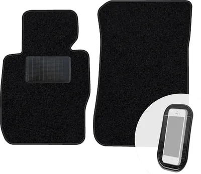 Produktbild von moto-MOLTICO Vorne Fußmatten Auto Velours Autoteppiche Schwarz Automatten Set 2-teilig passend für BMW X1 E84 2009-2014