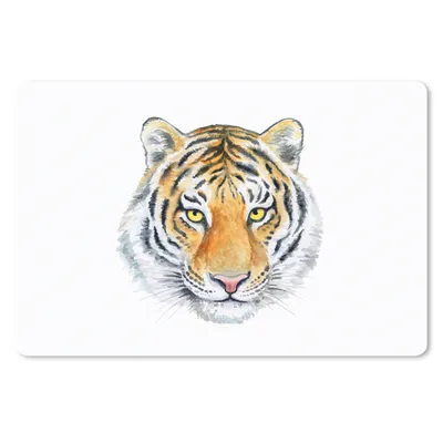 Produktbild von MuchoWow® Mauspad Mousepad Tiger - Kopf - Gelb 27x18 cm - Mousepads - Maus Mat - Pad - Mausunterlage - Büroartikel - Desk Matten