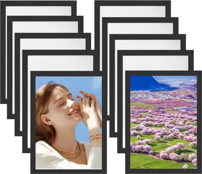 Obrázek produktu pro Sada černých samolepicích fotografických listů - 10 kusů - formát A4