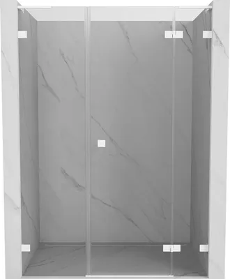 Produktbild von Mexen Lunar L Duschflügeltür rechts 150 cm, transparent, weiß - 834SL-150-050-20-00-P