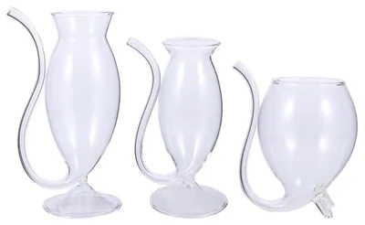 Immagine prodotto di Set di 3 bicchieri trasparenti in vetro borosilicato, capacità: 190 ml, 300 ml, 340 ml