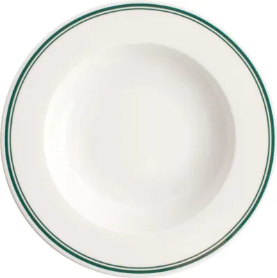 Obrázok produktu pre VERLO hlboký tanier 26 cm FORTE VIRA – tanier na polievku a cestoviny so zelenými pruhmi