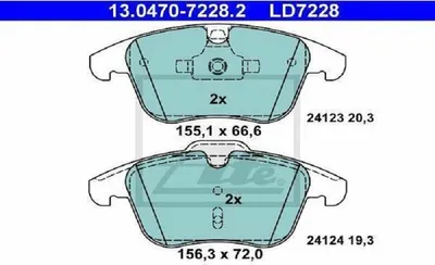 Zdjęcie produktu dla Klocki Hamulcowe Volvo Przód S60/S80/V60/V70/Xc70 1,5-3,2 06- Ceramic