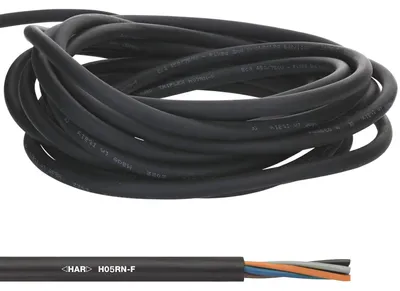 Produktbild von 10 Meter Lapp 1600250 H05RN-F 2x0,75 mm² Gummileitung flexibel I UV-resistent I robust I dünnes Gummikabel ohne Schutzleiter für Handgeräte und Elektrodekoration schwarz