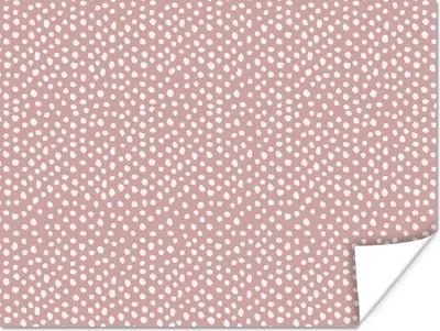 Produktbild von MuchoWow® Poster Rosa - Punkte - Weiß - Muster 160x120 cm - Foto Plakat