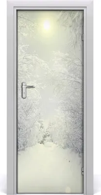 Produktbild von Tulup Türaufkleber 75x205 cm Dekorative Aufkleber Selbstklebend Wasserdichte Tapete Abnehmbar Schlafzimmer Wohnzimmer Wohnkultur - Wald im Winter