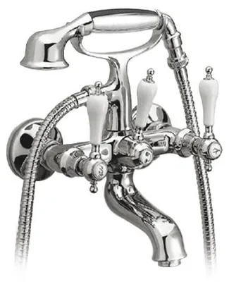 Produktbild von Demm Badewannenarmatur mit Handbrause Etros Griff chrom Farbe: Kupfer 2105 x, 08145.002.Y