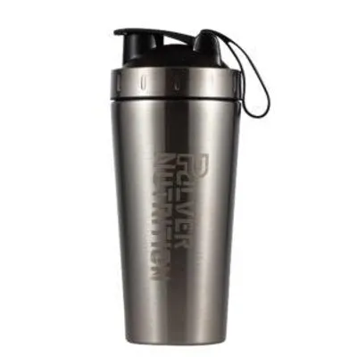 Produktbild von Pulver Premium Edelstahl Shaker 1000 ml – Zilver – Protein Shaker mit Shakerball – auslaufsicher, kratzfest – Thermosbecher für Sport & Alltag