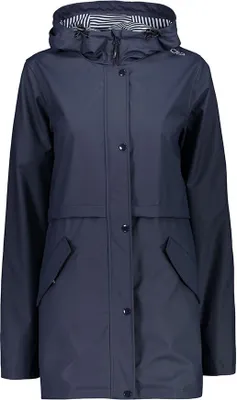 Produktbild von Cmp Woman Rain Jacket Fix Hood Black Blue XXS