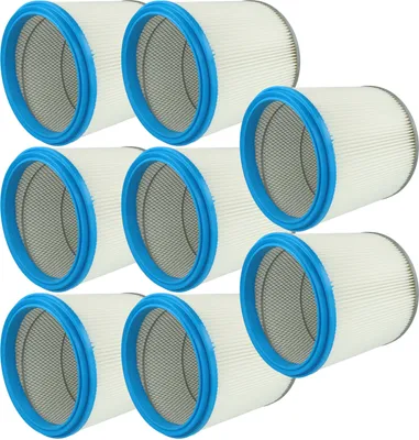 Produktbild von vhbw 8 Faltenfilter kompatibel mit Renfert Cyclone Staubsauger - Patronenfilter Blau Silber Weiß Abwaschbar