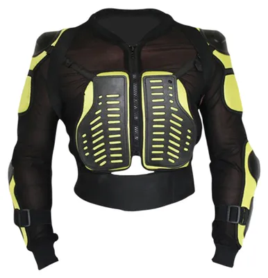 Produktbild von Schutzjacke für Motorrad, Motocross, Skateboarden. Schutzwesten, Rüstung, Körperschutz. Größe: 58/3XL, Farbe: Gelb