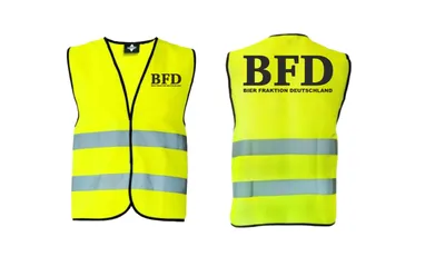 Produktbild von BFD Bier Fraktion Kostüm Karneval Mallorca Party Kult Security Bier Aktivisten Gelb M