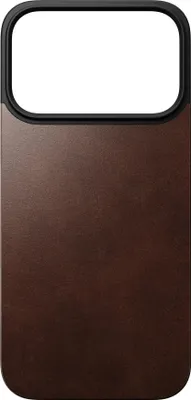 Image de Nomad Magnétique Horween cuir back iPhone 17 Pro – Utilise le cuir Horween des États-Unis – Système d'attache magnétique MagSafe – Compatible avec les technologies de chargement MagSafe et Qi2 - Marron