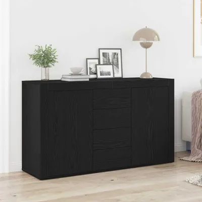 Zdjęcie produktu dla vidaXL Kredens o wyglądzie czarnego dębu 120 x 36 x 69 cm materiał drewnopochodny