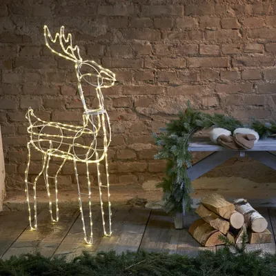 Zdjęcie produktu dla Dekoracja ogrodowa Jeleń  Led TUBY 105 cm