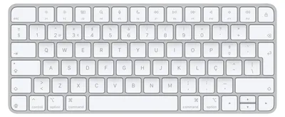 Productafbeelding van Apple Magic Keyboard, Mini, met kabel en draadloos, USB + Bluetooth, QWERTY-indeling, wit