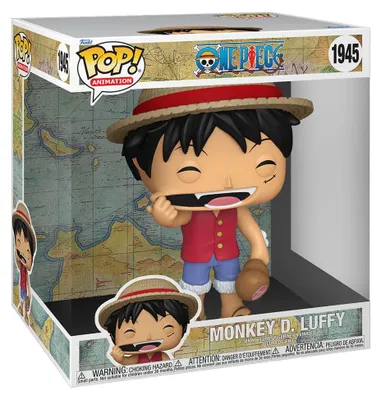 Imagen del producto de Funko POP! Super Sized – Figura de vinilo de Monkey D. Ruffy de One Piece, 25 cm, figura coleccionable de anime