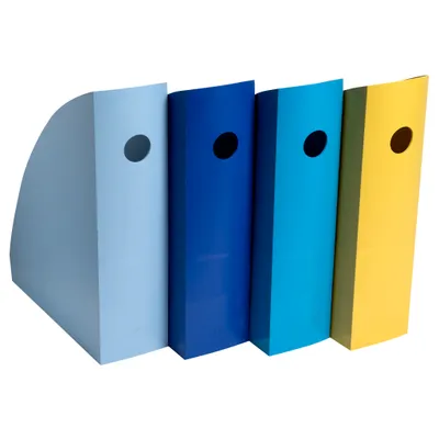 Produktbild von Exacompta Set mit 4 Stehsammlern MAG-CUBE, Bee Blue - sortiert - 18202SETD