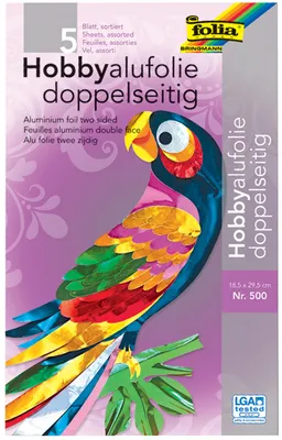 Immagine prodotto di folia Alu-Bastelfolie, 185 x 295 mm, 5 Blatt in Bastelmappe