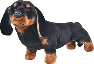 Image de Peluche Chien Teckel Debout Peluche Noir XXL